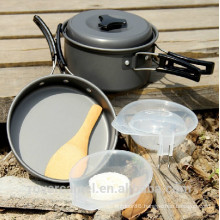 Outdoor Camping Hiking Cookware Backpacking Cooking Picnic Bowl Pot Pan Set